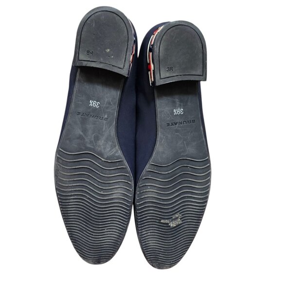 Brunate Women's loafers Fondi Fabric Navy Size EU 39.5/US 8.5 - Picture 11 of 14
